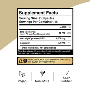 N-Acetyl-Cysteine with Quercetin & Zinc