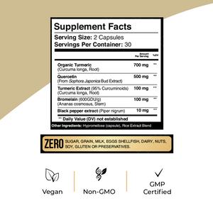 Turmeric with Quercetin & Bromelain