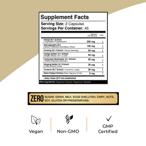 Shilajit 7-in-1 with Ashwagandha, Cordyceps Mushroom and more