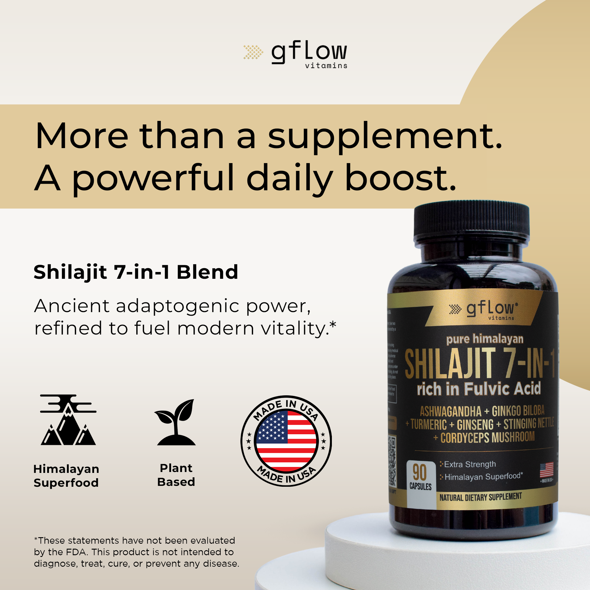 Shilajit 7-in-1 with Ashwagandha, Cordyceps Mushroom and more