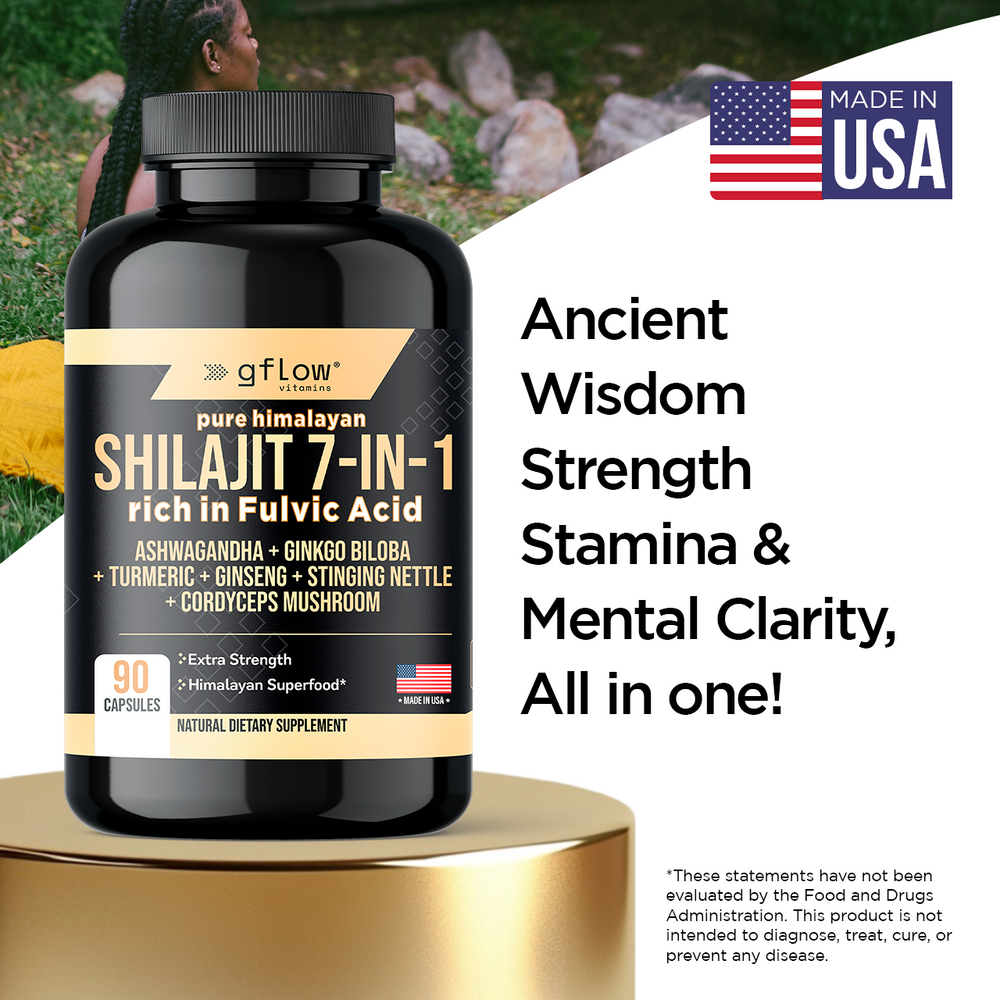 Shilajit 7-in-1 with Ashwagandha, Cordyceps Mushroom and more