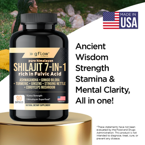 Shilajit 7-in-1 with Ashwagandha, Cordyceps Mushroom and more