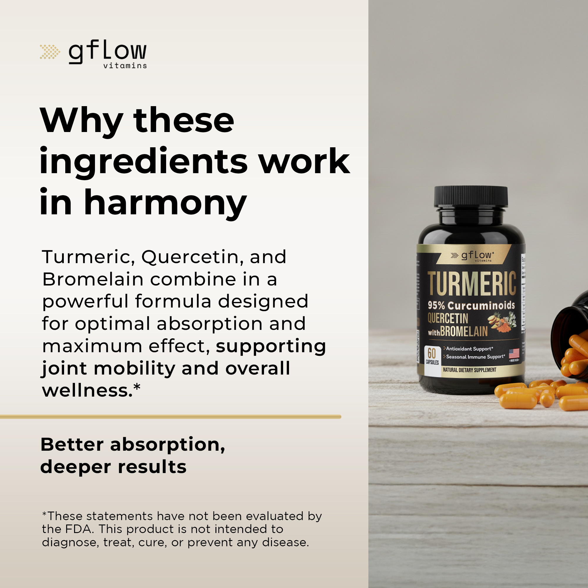 Turmeric with Quercetin & Bromelain