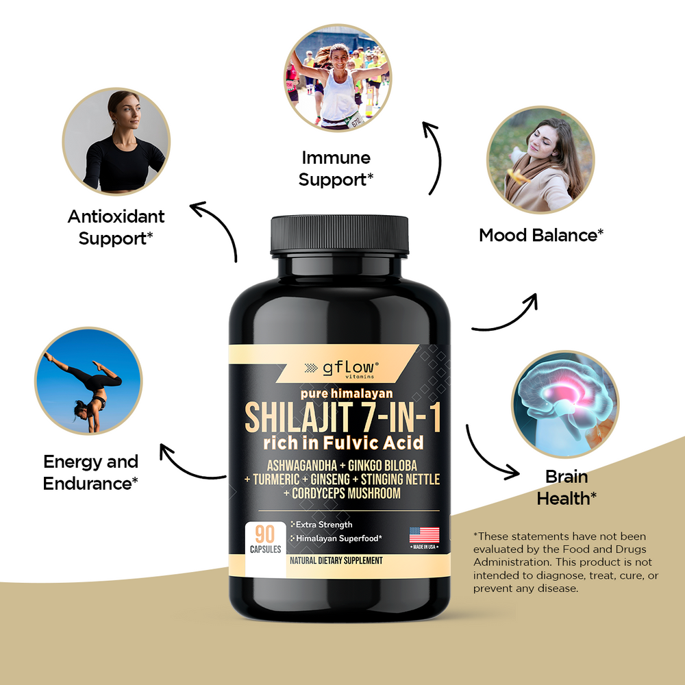 Shilajit 7-in-1 with Ashwagandha, Cordyceps Mushroom and more