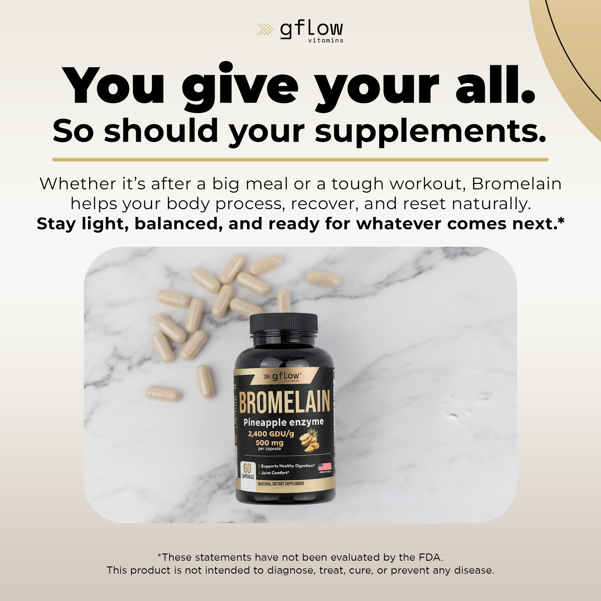 Bromelain 2,400 GDU/Gram