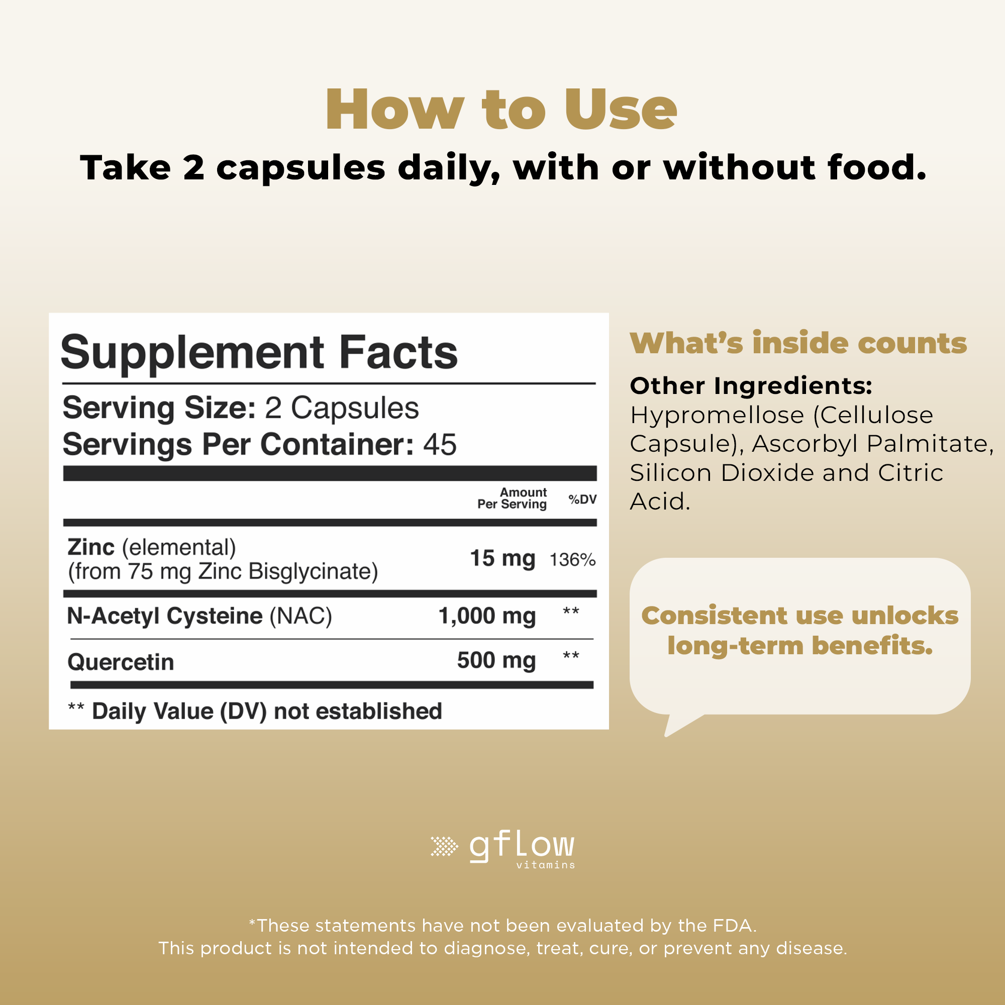 N-Acetyl-Cysteine with Quercetin & Zinc