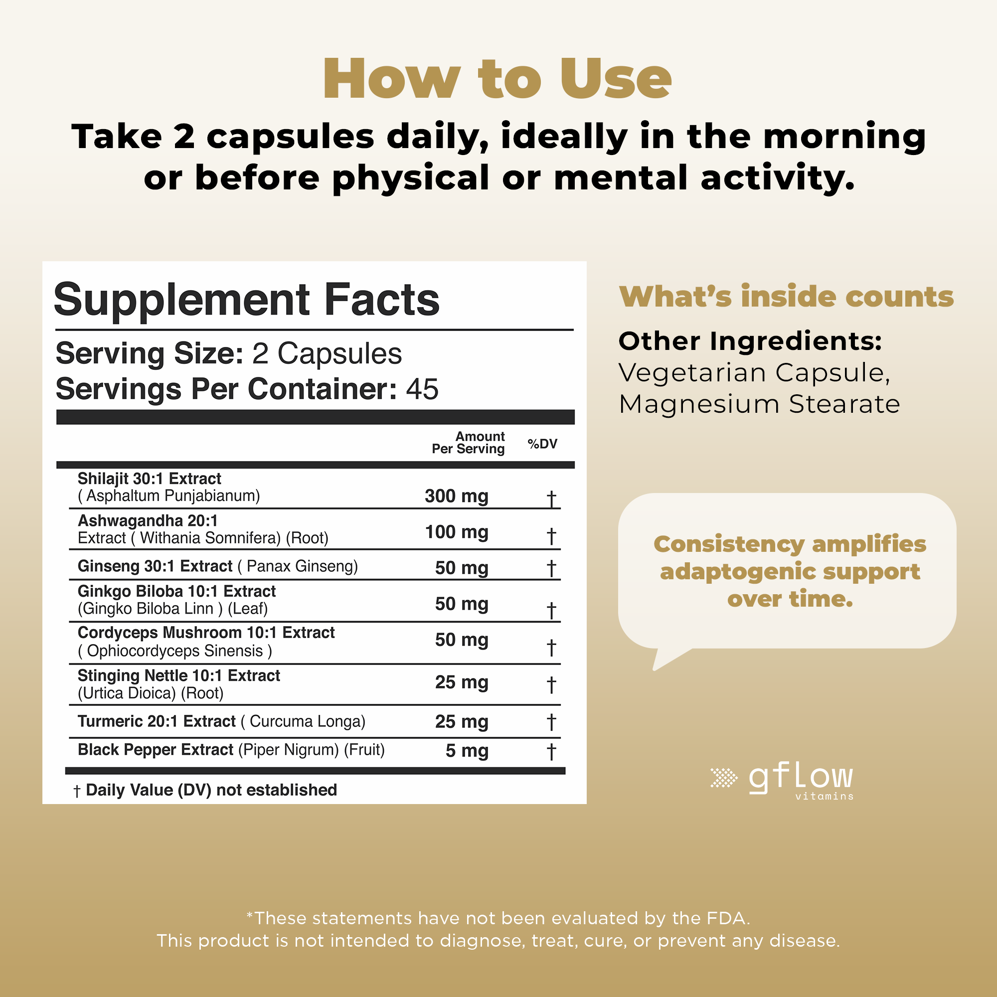 Shilajit 7-in-1 with Ashwagandha, Cordyceps Mushroom and more