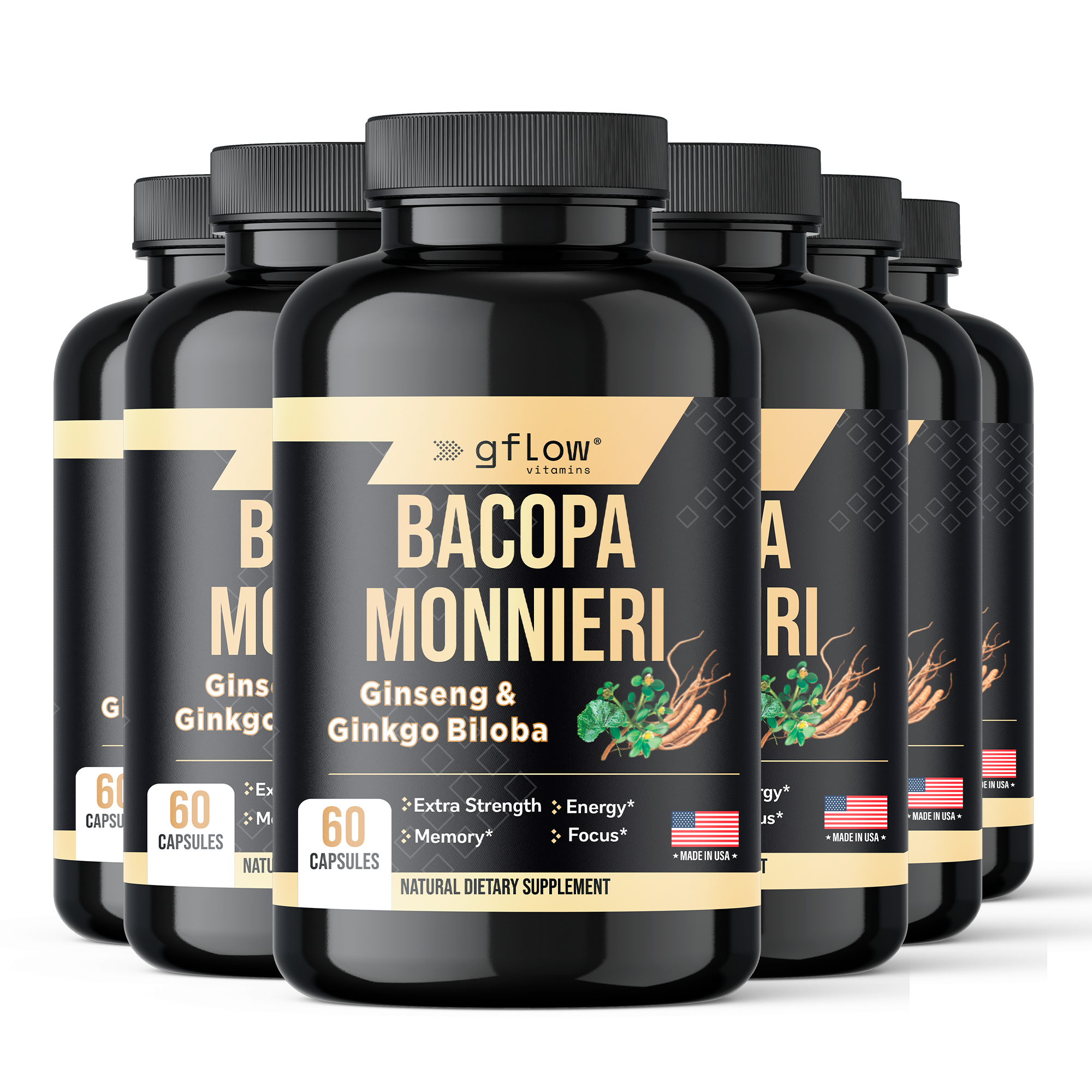 Bacopa Monnieri with Ginseng and Ginkgo Biloba
