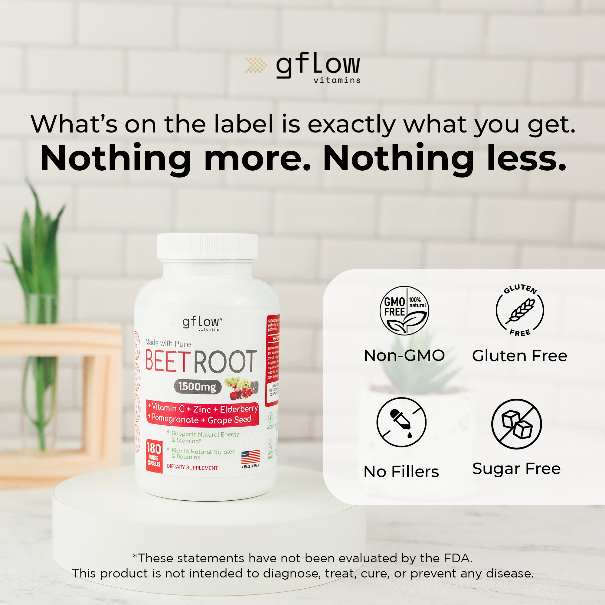 Beet Root Capsules 1500 mg