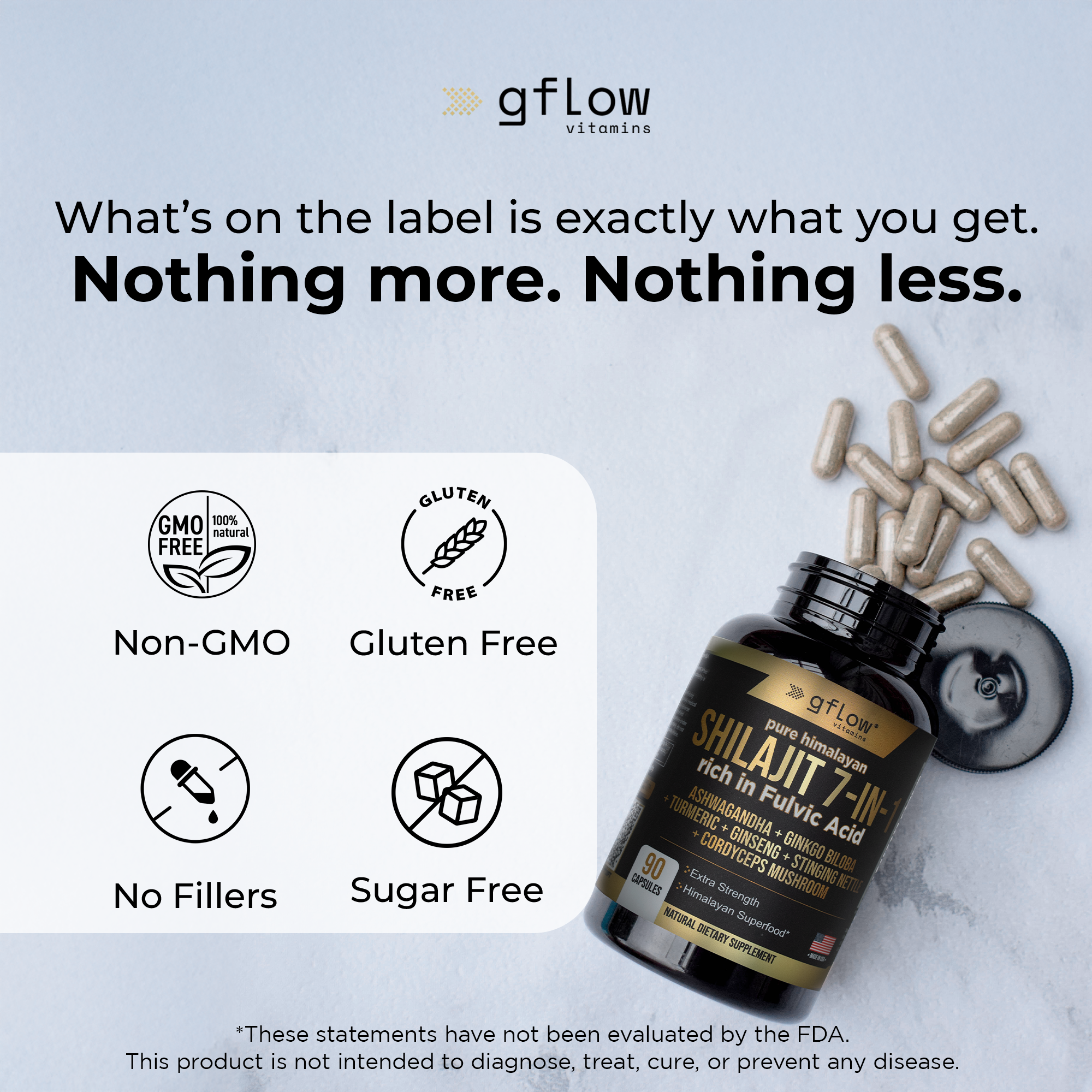 Shilajit 7-in-1 with Ashwagandha, Cordyceps Mushroom and more