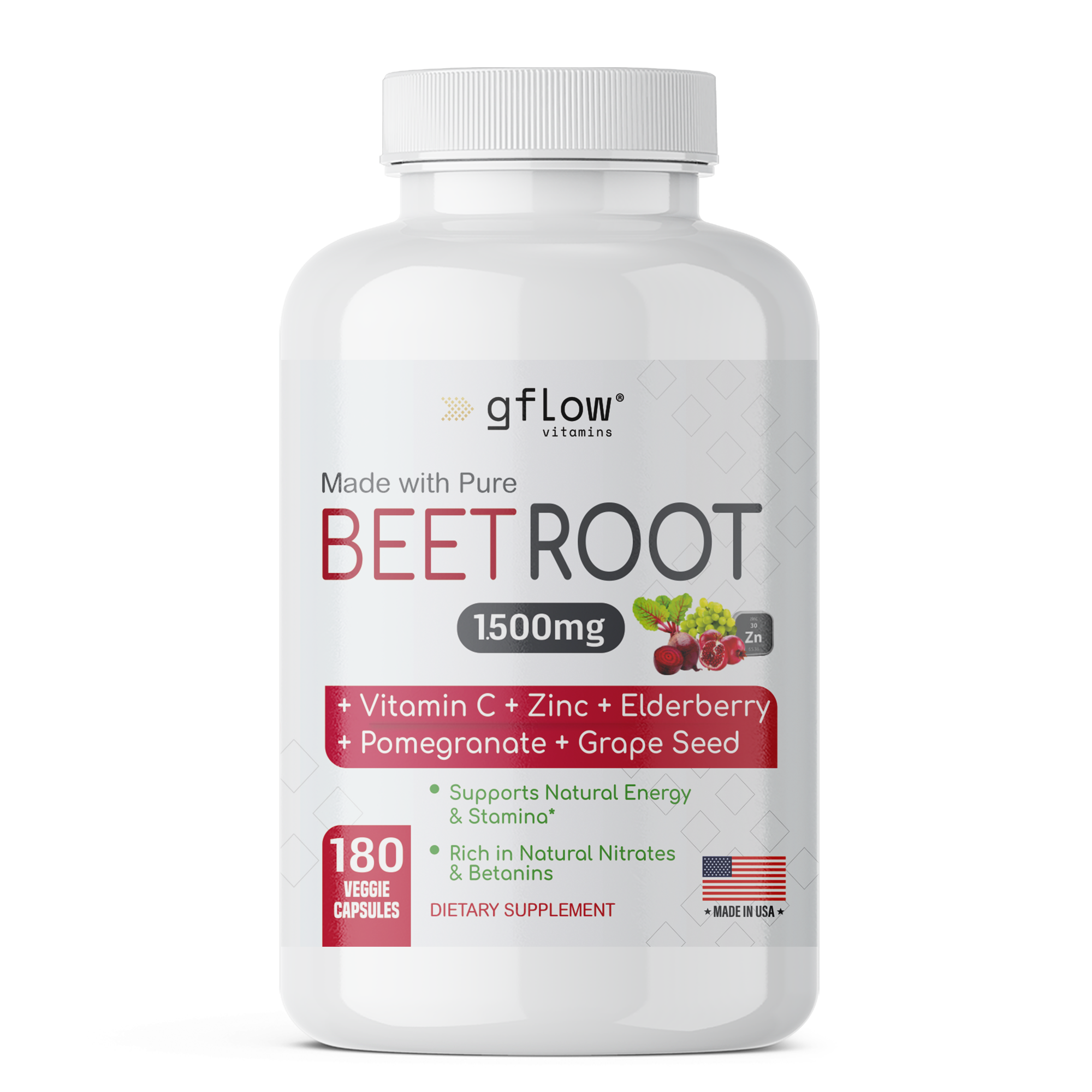Beet Root Capsules 1500 mg