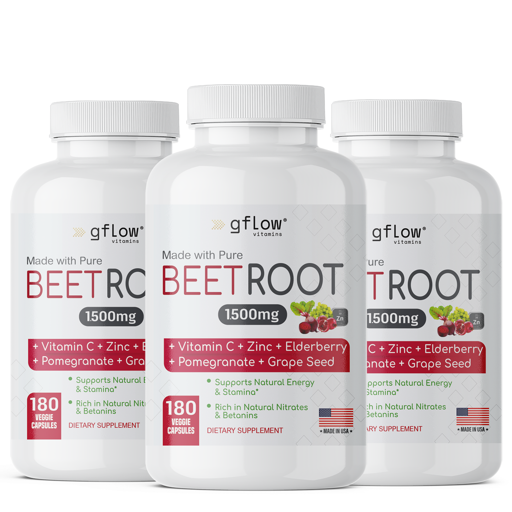 Beet Root Capsules 1500 mg