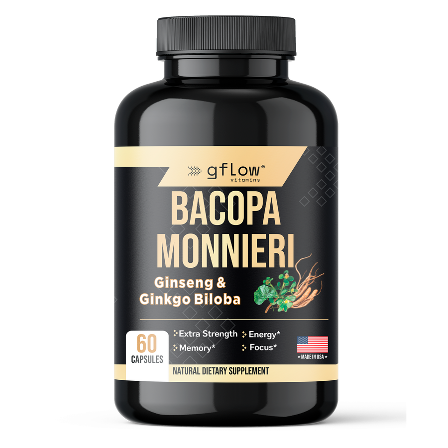 Bacopa Monnieri + Ginseng + Ginkgo Biloba – Mental Clarity & Focus 